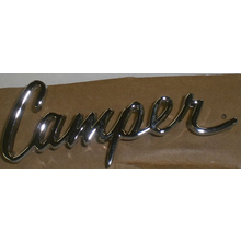 "Camper" Script Door Emblem (Each)- 1969-72 Chevy/GMC Truck