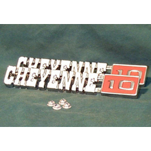 1971-72 "CHEYENNE 10" Truck Fender Emblems (PAIR)