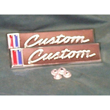 1967-68 "CUSTOM" Truck Door Emblems (PAIR)