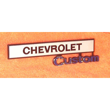 1969-72 "Chevrolet Custom" Truck Glove Box Emblem