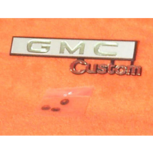 1969-72 "GMC Custom" Truck Glove Box Emblem
