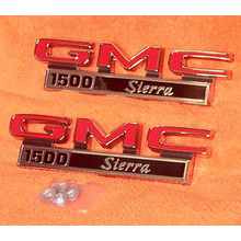 1971-72 "GMC 1500 Sierra" Truck Fender Emblems (PAIR)