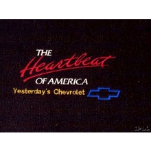 2 piece Heartbeat of America Black Rubber Rear Floor Mats for Chevrolet Chevy 